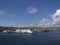 A view of Lerwick harbour with the Northlink Ferry, Fishing Boats and a Rig Supply Vessel all moored up