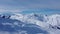 View on Les Trois Vallees, France and valley from above