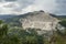View of Lespezi  stone quarry,  Romania,  autumn day