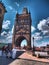 View of the Lesser Bridge Tower of Charles Bridge in Prague Karluv Most the Czech Republic.