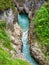 View into the Leutaschklamm gorge near Mittenwald, Germany