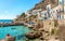 View of Levanzo Island, is the smallest of the three Aegadian islands in the Mediterranean sea of Sicily, Italy