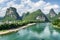 View of the Li River (Lijiang River) with azure water