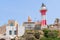 View of the lighthouse at the port of Jaffa, Tel Aviv, Israel