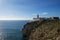View of the Lighthouse at the Saint Vincent Cape Cabo de Sao Vincente in Sagres, Algarve, Portuga