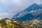 View of Ligurian Alps near Menton - France