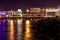 View of Limassol cityscape and waterfront at night