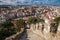 View of the Lisbon old town center with main streets from castel Sao Jorge. Portugal