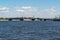 View of Liteiny Bridge from the Neva River in St. Petersburg, Russia