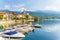 View of little village of Feriolo, on Lake Maggiore, in Piedmont