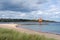 The view at Littlehaven Beach in the coastal town of South Shields, UK.