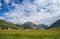 View of Livigno, an Italian town in the province of Sondrio in Lombardy and renowned winter and summer tourist resort in the Alps