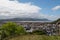 View of Llandudno town centre from the Great Orme Llandudno Wales May 2019