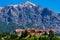 View of Llao Llao Hotel and Resort. Mount Lopez in the Background