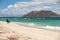 View of Lobos island from Beach in Corralejo, Fuerteventura