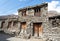 View of local stony building in Manang village