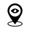 View location glyph flat vector icon