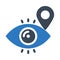 View location vector glyph color icon