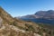 View of Loch Maree and mountain Slioch from a mountain trail