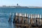 View of Logan Airport from Fort Independence at Castle Island