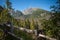 View of Lomnica peak in High Tatra Mountains