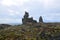 View of Londrangar Rock Formation Along Iceland`s Coast