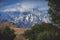 View of Lone Pine Peak, east side of the Sierra Nevada range, the town of Lone Pine, California, Inyo County, United States of