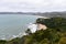 View of Lonely Bay from Shakespeare Cliff lookout in Coromandel Peninsula