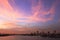 A view of Long Beach marina, California from a cruise ship duri