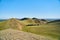 View of the Long Mountains Ridge. The beginning of the Ural mountains. Orenburg region.