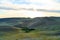 View of the Long Mountains Ridge. The beginning of the Ural mountains. Orenburg region.