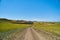 View of the Long Mountains Ridge. The beginning of the Ural mountains. Orenburg region.