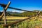 View of Longs Peak through Fence Rails