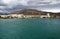 View of Los Cristianos coastline on a cloudy day.Tenerife,Canary Islands,Spain.