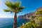 View of Los Gigantes cliffs Spain