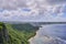 View of Lover`s point cliff and Tumon Bay from the Lover`s Point at Guam, USA