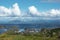 View from Lovund hills to the Helgeland archipelago in the Norwegian sea on sunny summer afternoon