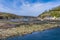 A view at low tide across Lower Fishguard harbour, South Wales