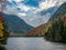 View of Lower Ausable Lake in Adirondacks