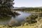 View of lozoya river-bend in Buitrago, Madrid (Spain)