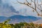 View of luangwa valley bushfires near Malama Umoyo chindeni hills in lower lupande GMA