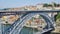 View of Luis I Bridge in Porto