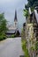 The view on Lutheran Church, Hallstatt village in the Austria