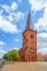 View of Lutheran St. Nicolai church in Vejle.Denmark