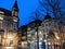 View of Luxemburg City, inside the wall at night in Luxembourg