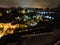 View of Luxemburg City, outside the wall at night in Luxembourg