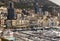 View of luxury yachts and apartments in harbor of Monaco, Cote d