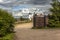 View of the Luzhetsky Monastery of St. Ferapont captured under the clouds in Russia, Mozhaisk