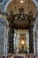 View of the main Altar Baldachin, by Bernini at the Basilica of Saint Peter in the Vatican