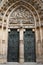 View of the main entrance of the church of St. Vitus, Prague, Cz